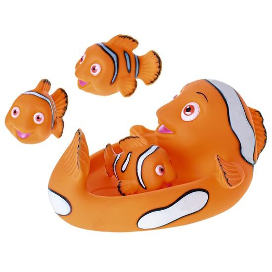 Mini Club ryba 19,5cm do vany se třemi rybičkami 4m+ v síťce
