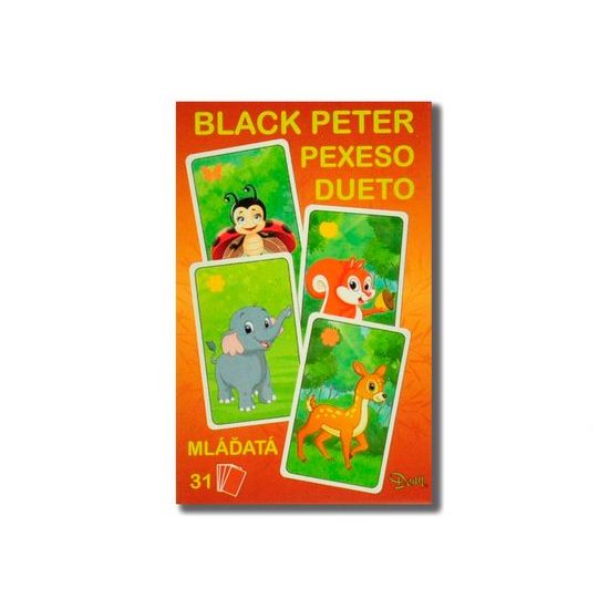 Černý Petr/Pexeso/Dueto mláďata 3v1 7x10,5x1,5cm 31ks v krabičce