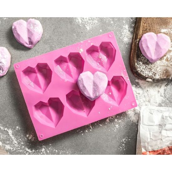Forma na muffiny ve tvaru srdíček - 3D HEARTS