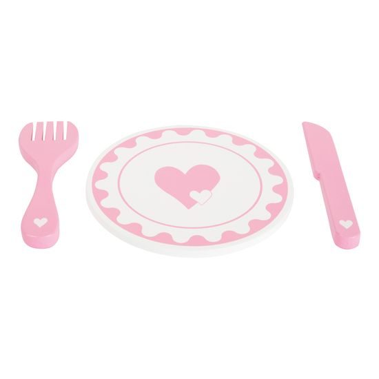 small foot Sada talířů s příbory Srdce