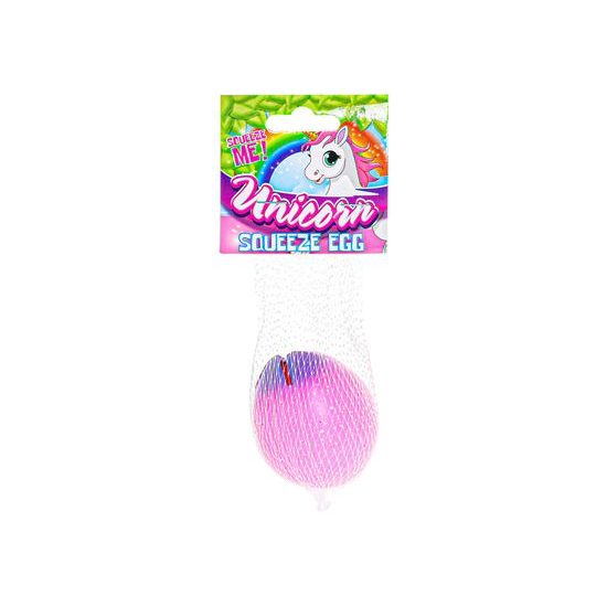 Unicorn vejce strečové antistresové 6cm s jednorožcem 3barvy v síťce