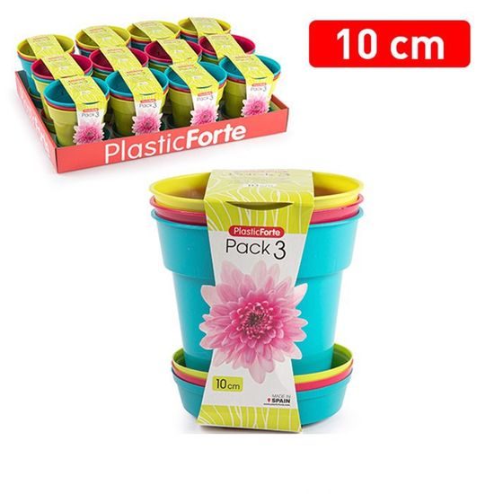 PF Květináč sada 3ks 10cm ASSORT Classic