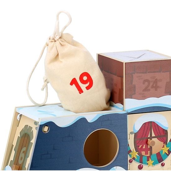 Vilac Dřevěný adventní kalendář k naplnění Domeček
