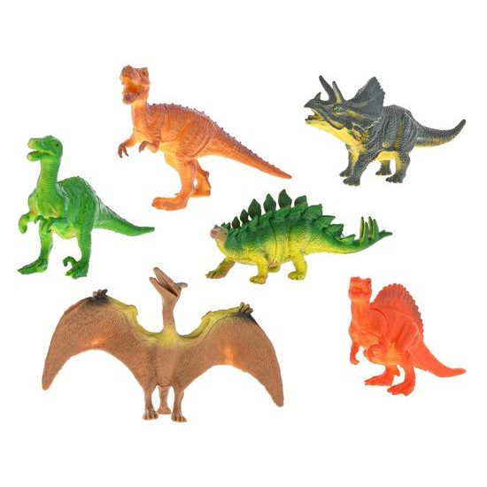 Dinosauři 12-13cm 6ks s doplňky v sáčku