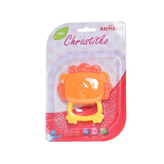 Chrastítko/kousátko lev 9cm 3m+ na kartě