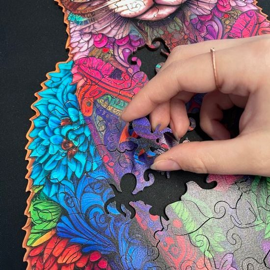 Dřevěné puzzle - Kočka