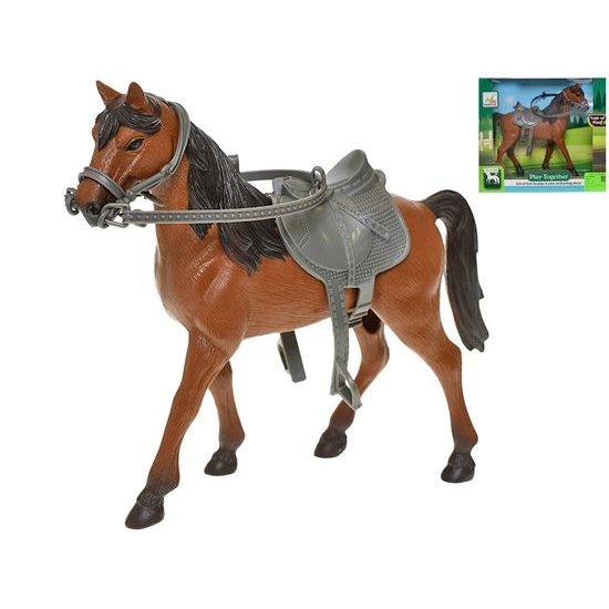 Kůň 28cm se sedlem v krabičce