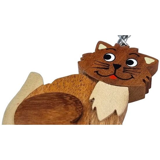 2Kids Toys Dřevěná klíčenka velká Kočka