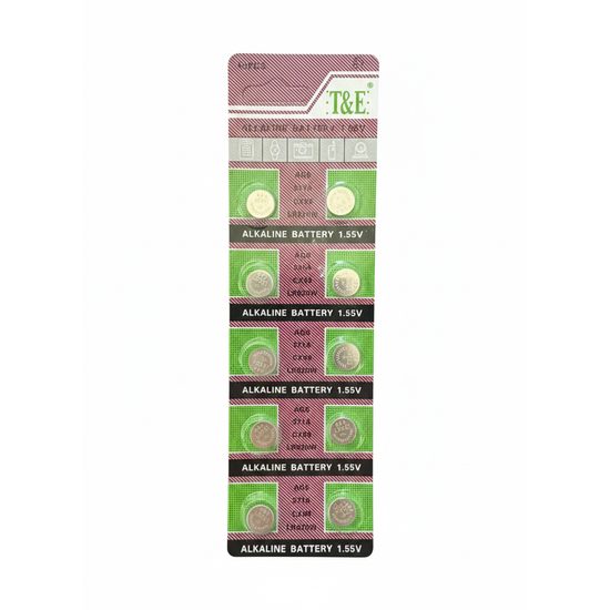 Alkalické knoflíkové baterie AG6 1.55V – 10 ks