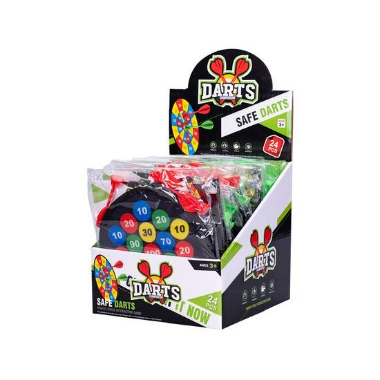 Toys&Trends terč 20cm s šipkami 3ks na suchý zip 4druhy v sáčku 24ks v DBX