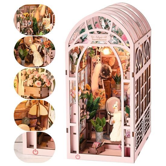 2Kids Toys 3D skládačka Zarážka na knihy Miniatura domečku Skleník umělkyně