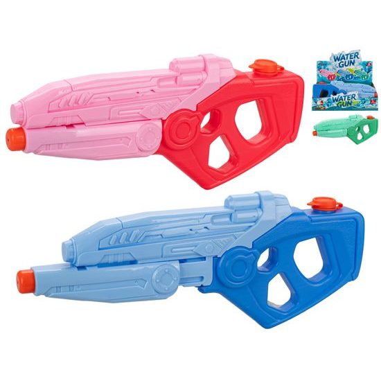 Vodní pistole 33cm s pumpou 3barvy 6ks v DBX