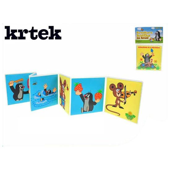 Krtečkova knížka 12x12cm rozkládací měkká 0m+ v sáčku