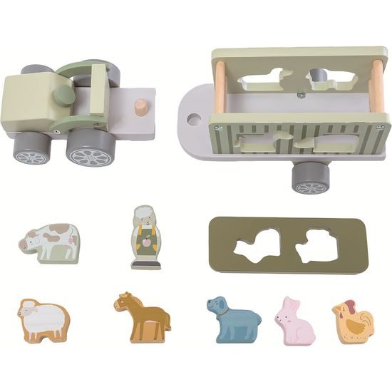 2Kids Toys Dřevěné auto se zvířátky