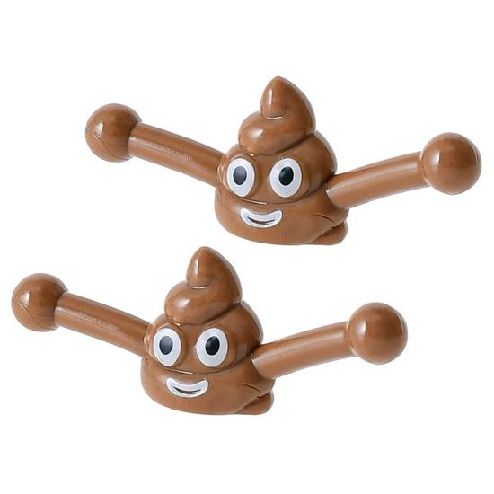 POO prak 9,5cm vystřelující lejna 2ks 3barvy na kartě
