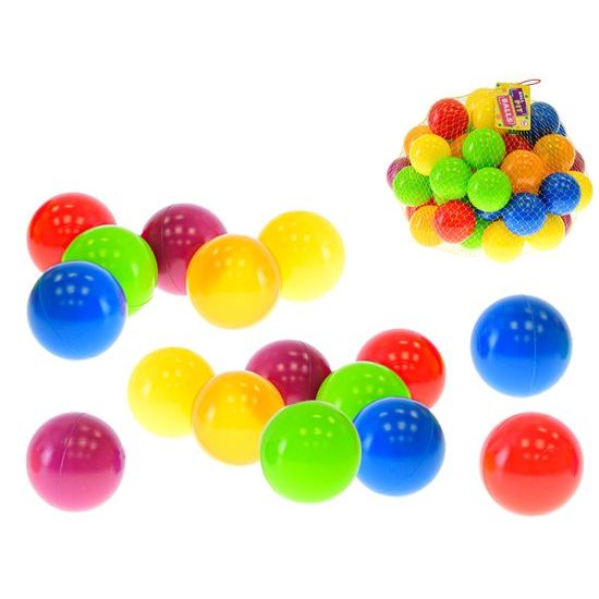 Míčky do hracích koutů 6cm 50ks 10m+ v síťce