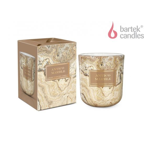 Bartek Svíčka sklo 150g Marble Golden & Antico