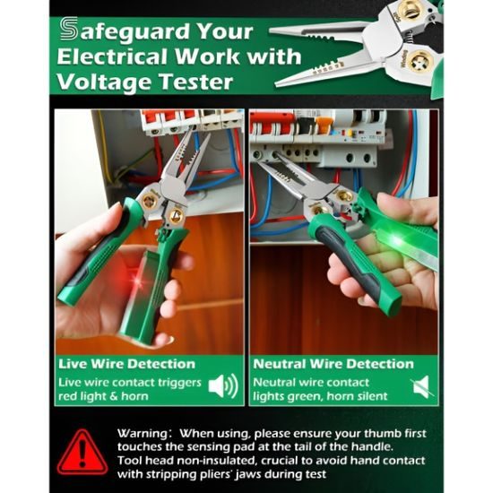 Multifunkční kleště POWERPLIERS 8v1 s testerem napětí