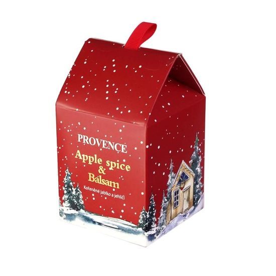 Provence Svíčka Sklo Vánoční matná bílá 7X8cm 135g červená