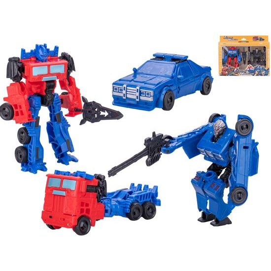 Auto/robot 13cm 2ks se zbraní 2barvy v krabičce