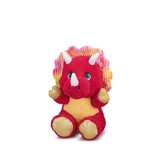 Triceratops plyšový 16,5cm sedící červený 0m+ v sáčku