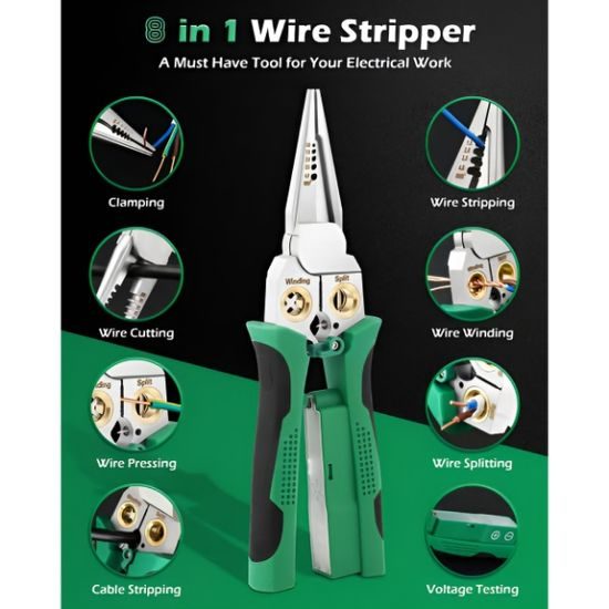 Multifunkční kleště POWERPLIERS 8v1 s testerem napětí
