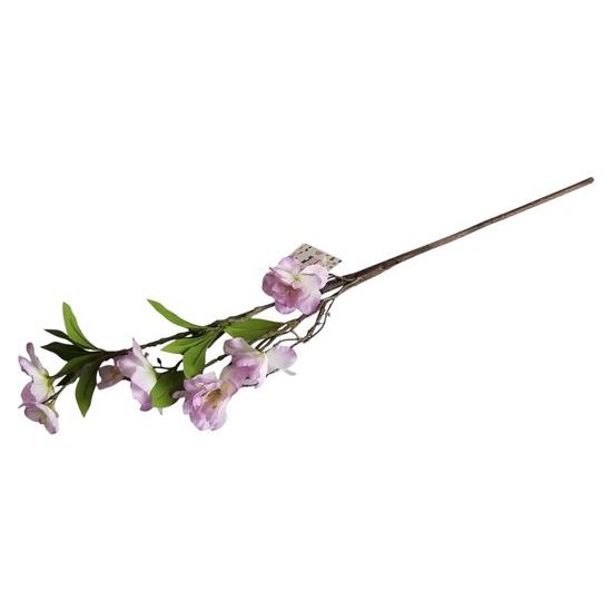 Broskev větev umělá 84cm, 27 květů