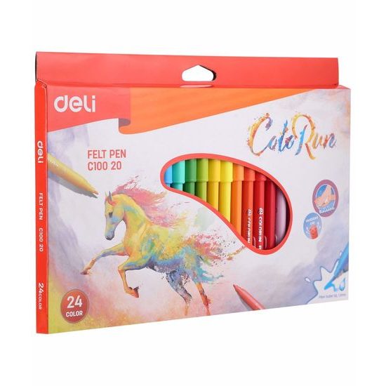 DELI Fixy barevné 24ks ColoRun EC10020-24