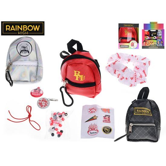 Rainbow High - mini batůžek 10cm s doplňky 3barvy v krabičce 12ks v DBX