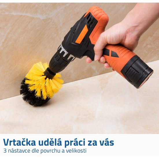 Sada čistících kartáčů na vrtačku