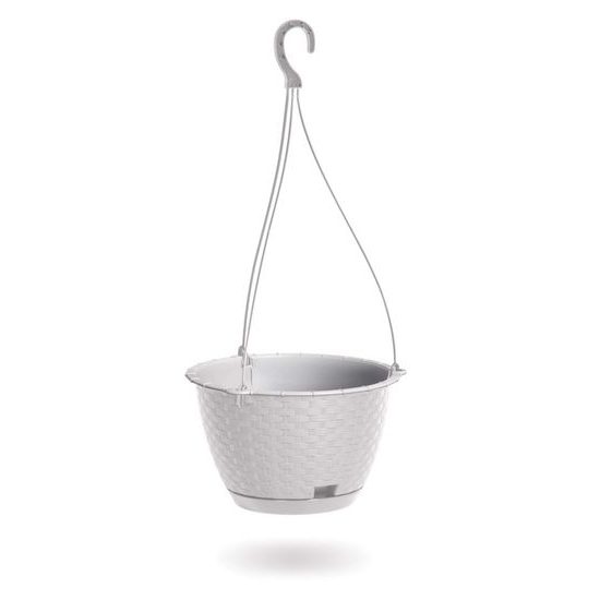 Květináč závěsný RATOLLA ROUND W bílý 21,5cm