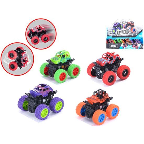 Auto off-road 9cm na setrvačník rotační 360° 4barvy 8ks v DBX