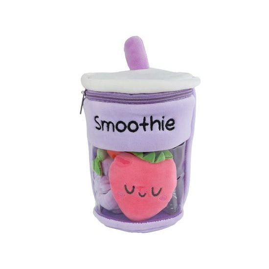 Fluffy Menu smoothie nápoj 25cm plyšový s ovocem 3ks 3barvy 0m+