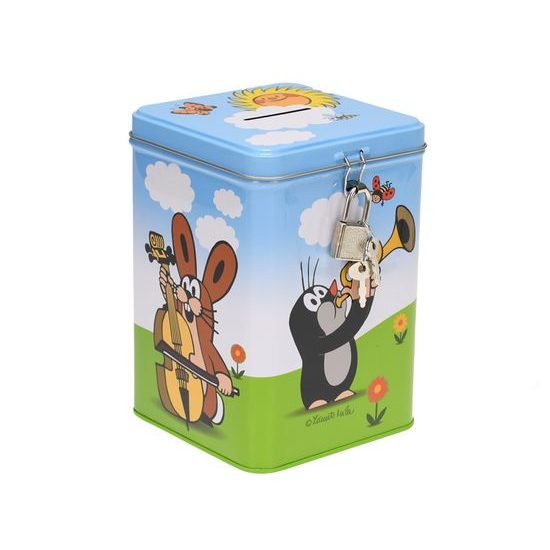 Krtek pokladnička kovová 15cm v sáčku