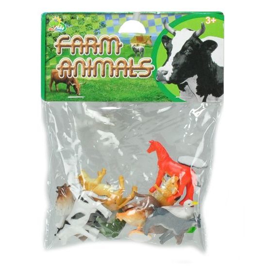 Zvířátka farma 3-5cm 12ks v sáčku