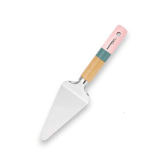 Kuchyňská špachtle s dřevěnou rukojetí – růžovo-modrý