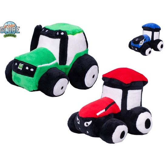 Kids Globe Farming traktor plyšový 13cm 3druhy 0m+