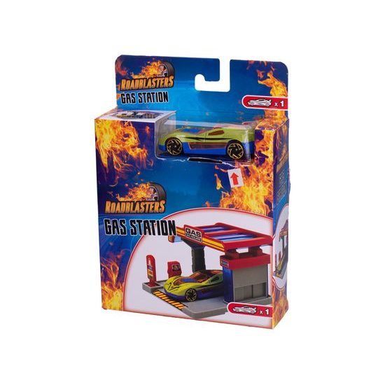Roadblasters autodílna s autem 7cm 1:64 4druhy v krabičce