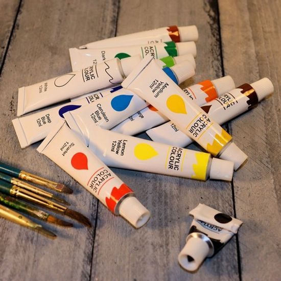 Akrylové barvy 24 ks - 12 ml