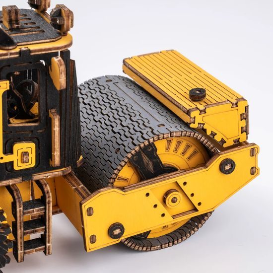 RoboTime 3D dřevěná mechanická skládačka Silniční válec