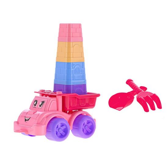Auto na písek s doplňky 12m+ 2barvy v síťce