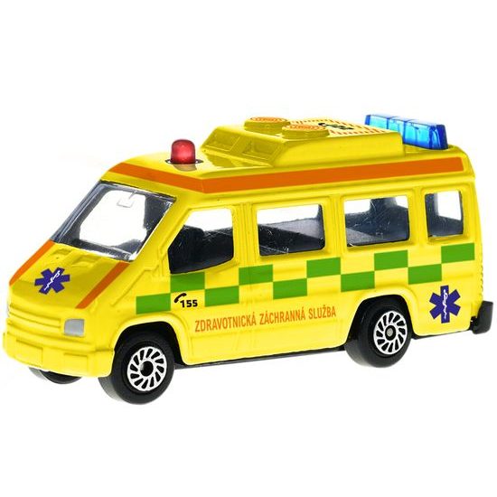 2-Play Traffic Ambulance CZ 8cm kov volný chod na kartě