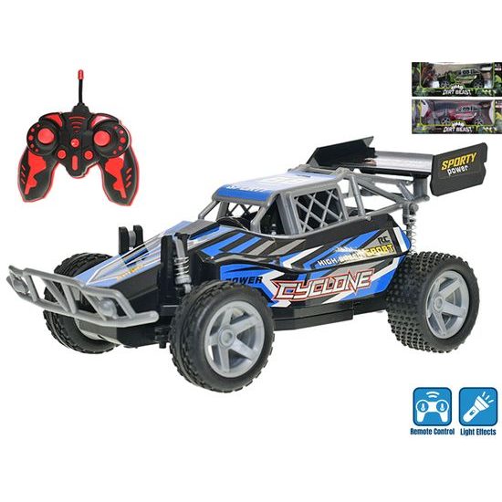 R/C buggy terénní 25cm 27MHz plná funkce na baterie se světlem 3barvy v krabičce