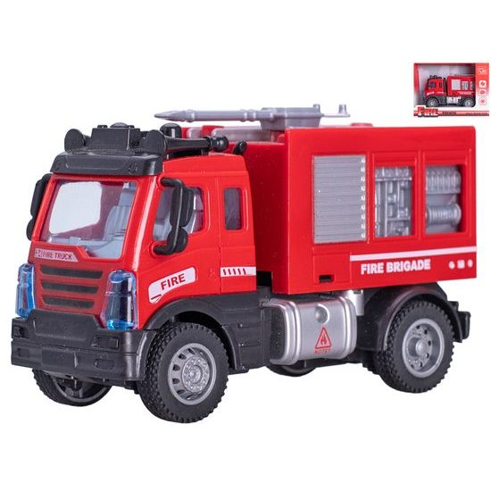 Auto hasičské 12cm zpětný chod s vodním dělem v krabičce