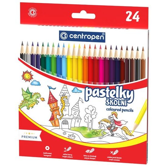Pastelky školní 24 ks, Centropen