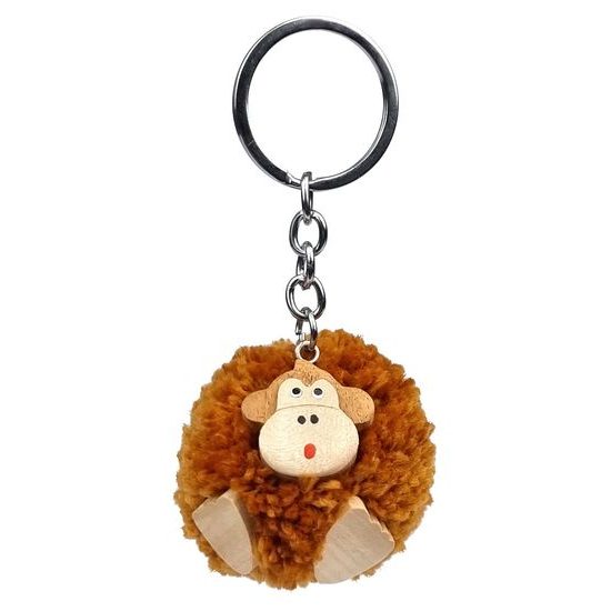 2Kids Toys Dřevěná klíčenka pompon Opice