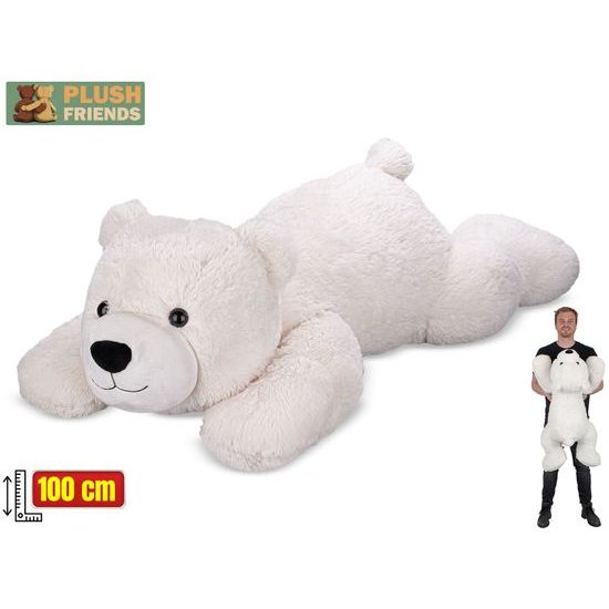 Plush Friends medvěd lední plyšový 100cm ležící 0m+