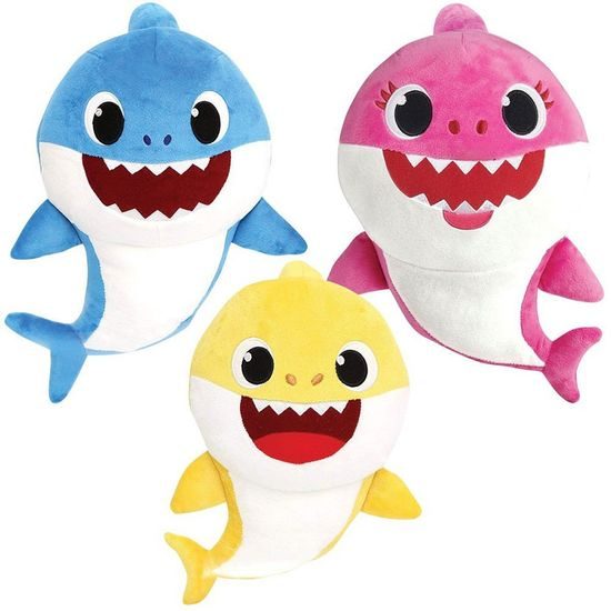 Baby Shark plyšový na baterie se zvukem- modrý