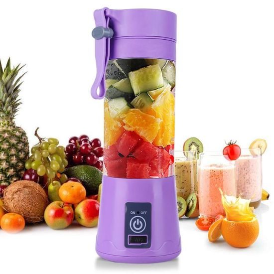 Přenosný USB smoothie maker - fialová