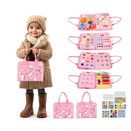 2Kids Toys Senzorická busy kniha Jednorožec 3